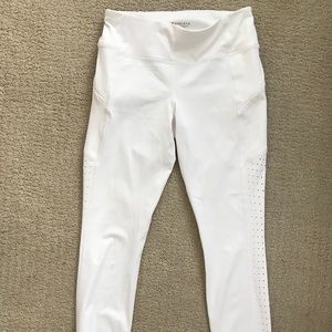 White cropped athleta leggings